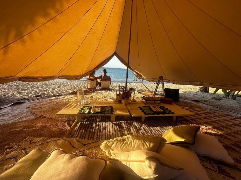 bell tents whitsundays glamping on the beach