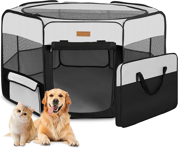 portable caravan dog cat fence - Akinerri Pet Playpen Portable Foldable Playpen