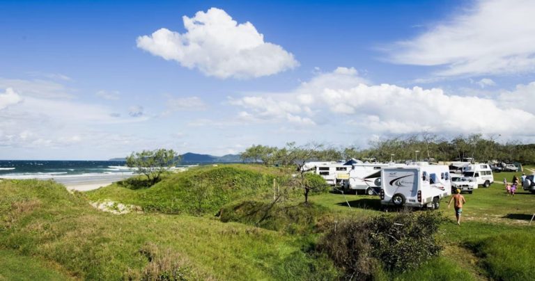 noosa north shore beach campground - beach camping qld - murphys creek escape